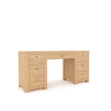 Office Desk/ Wooden Home Office Desk Table with Maximum Storage Drawers  in Natural Oak Veneer