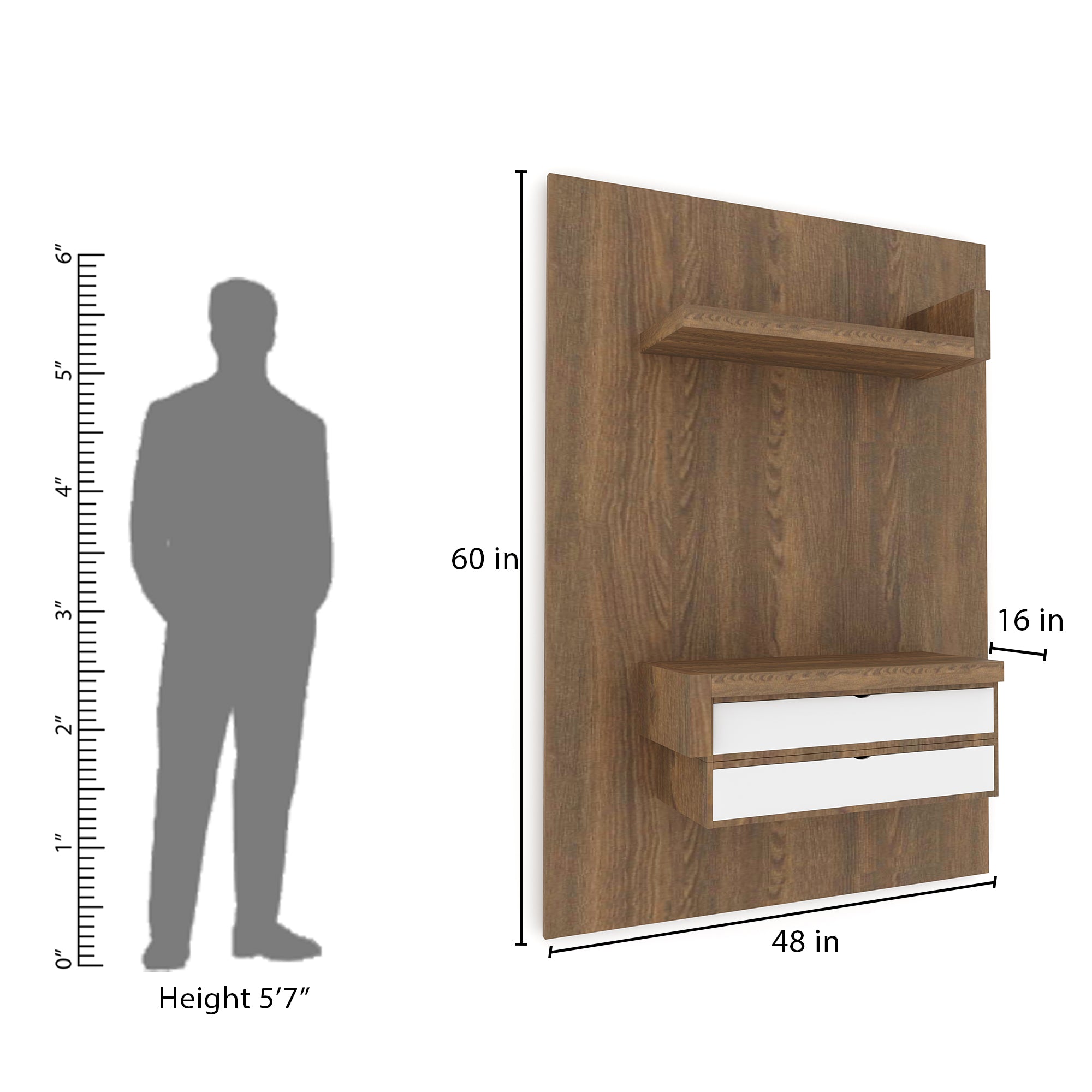 T.V unit in engineered wood Teak finish t.v stand